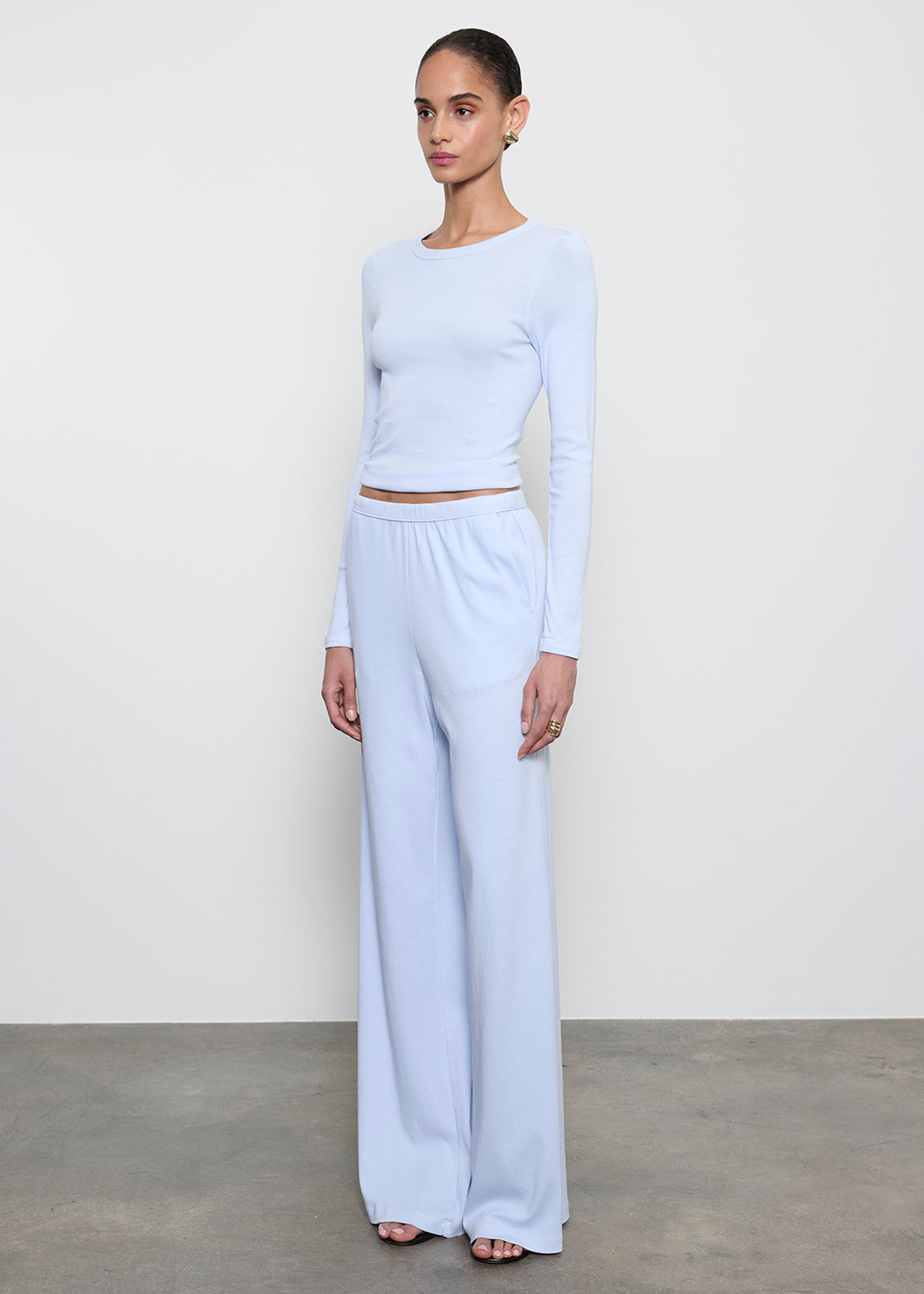 Supima Cotton Soft Everywhere Pant | Pale Blue – Enza Costa