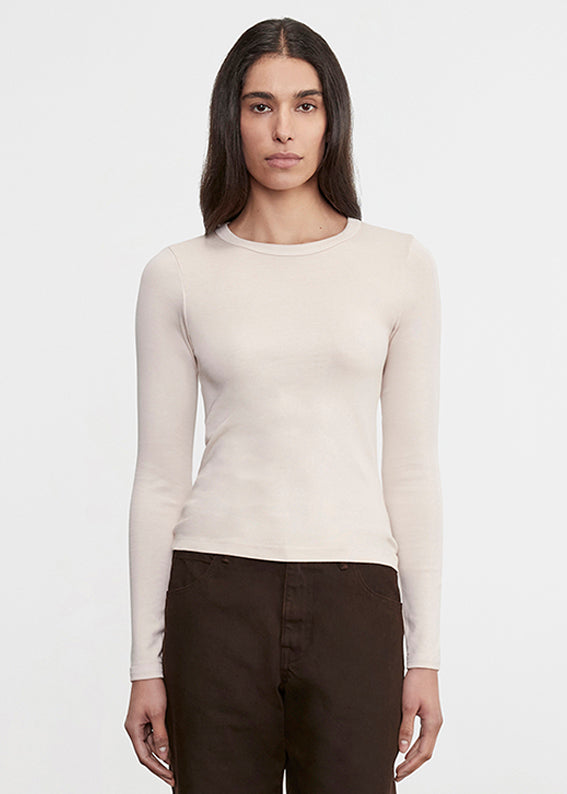 Supima Cotton New Classic L/S Tee | Parchment