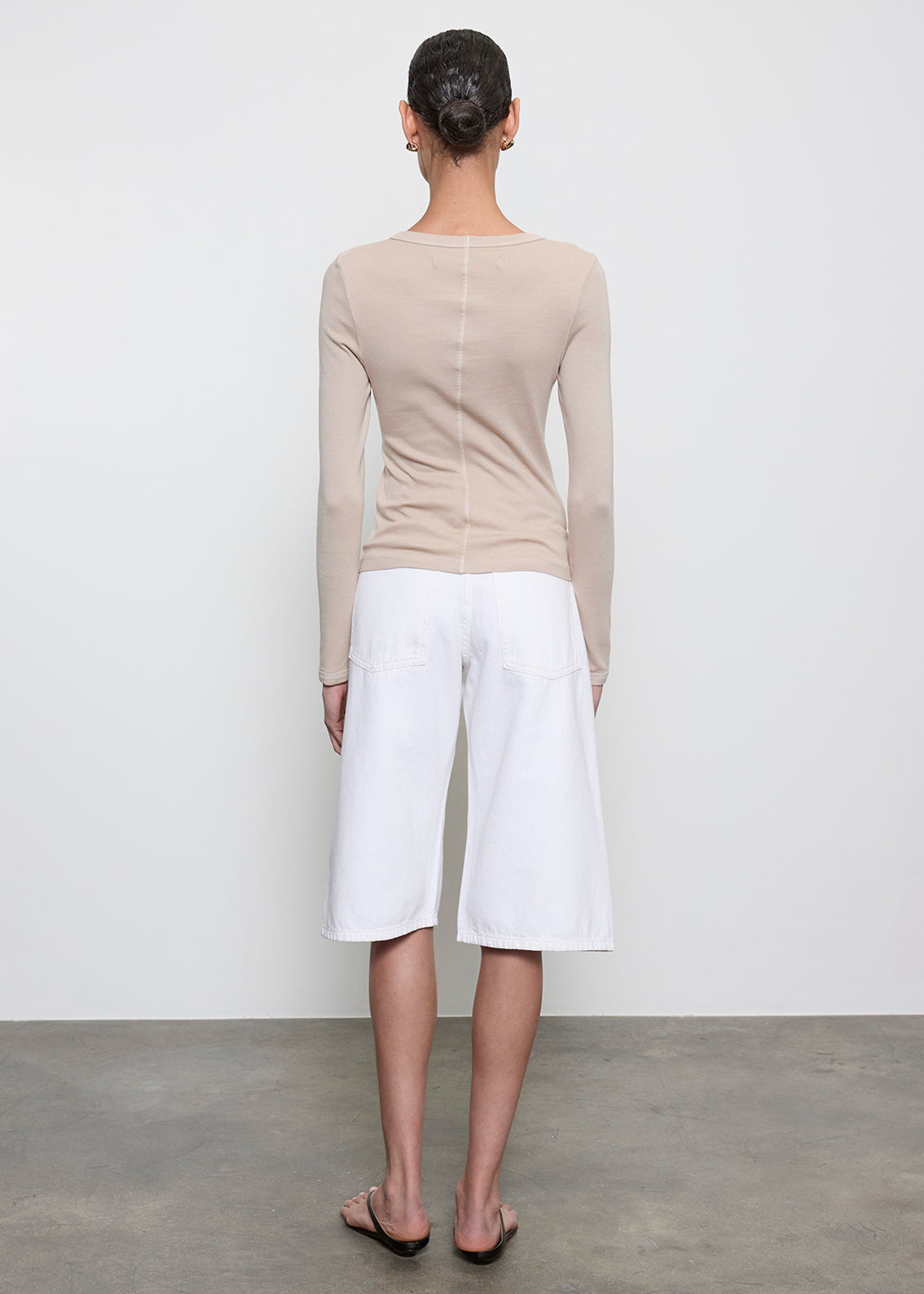 Supima Cotton New Classic L/S Tee | Stone