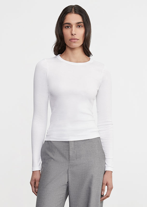 Supima Cotton New Classic L/S Tee | White