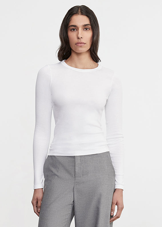 Supima Cotton New Classic L/S Tee | White