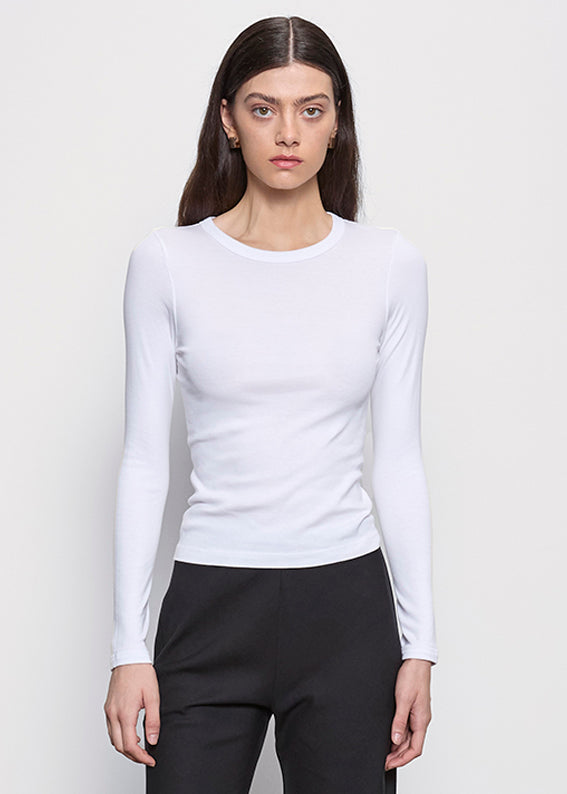 Supima Cotton New Classic L/S Tee | White