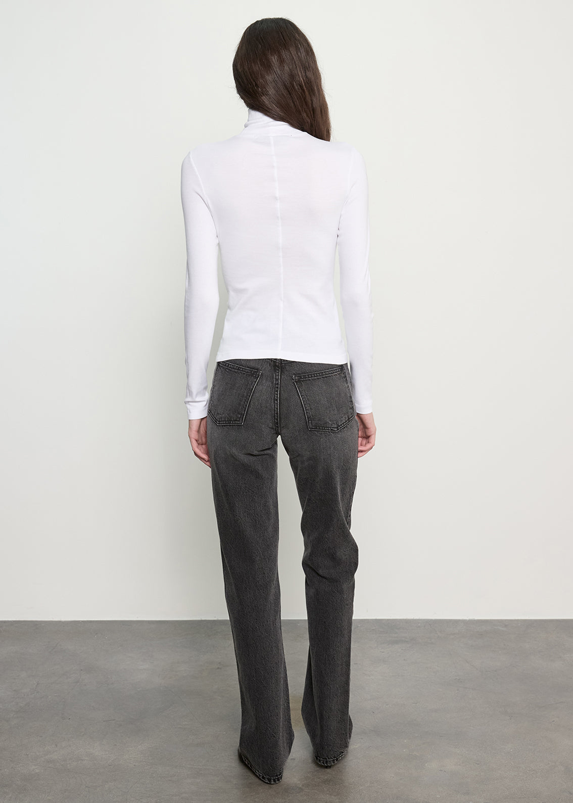 Supima Cotton New Classic L/S Turtleneck | White