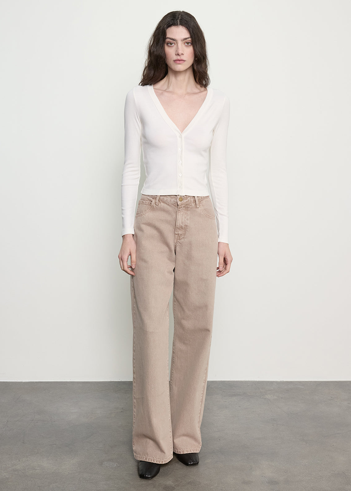 Supima Cotton New Classic V-neck Cardigan | Cloud