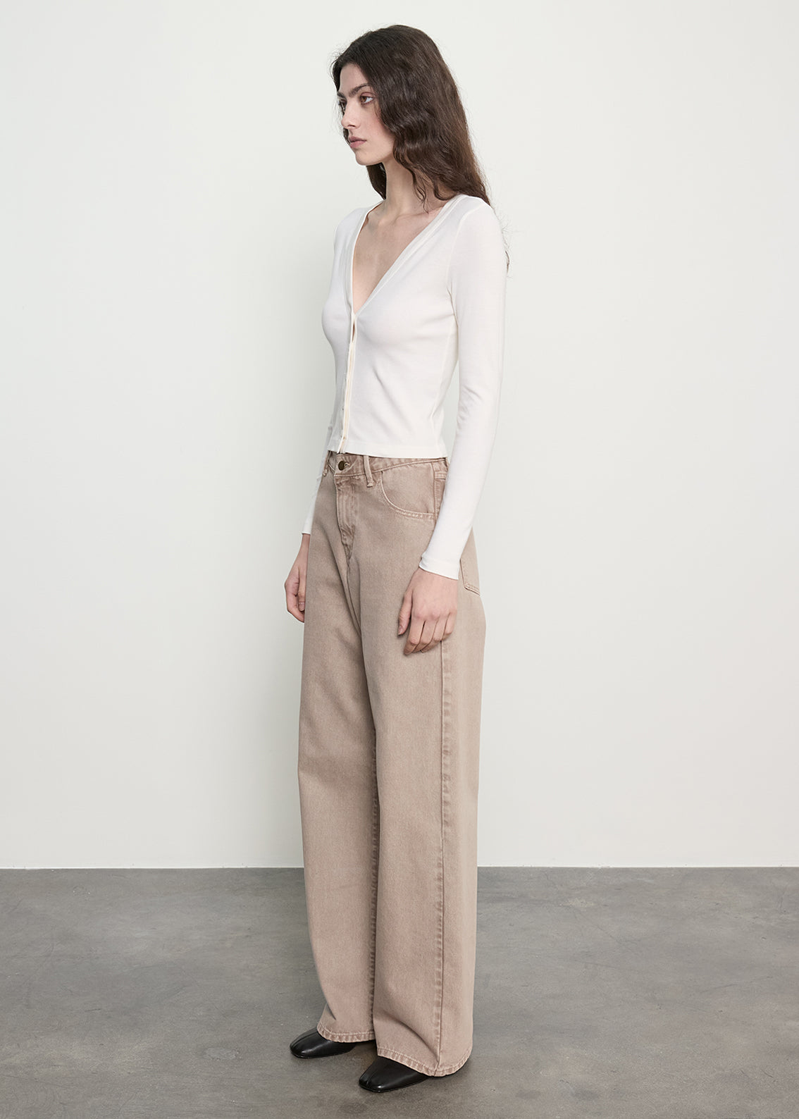 Supima Cotton New Classic V-neck Cardigan | Cloud