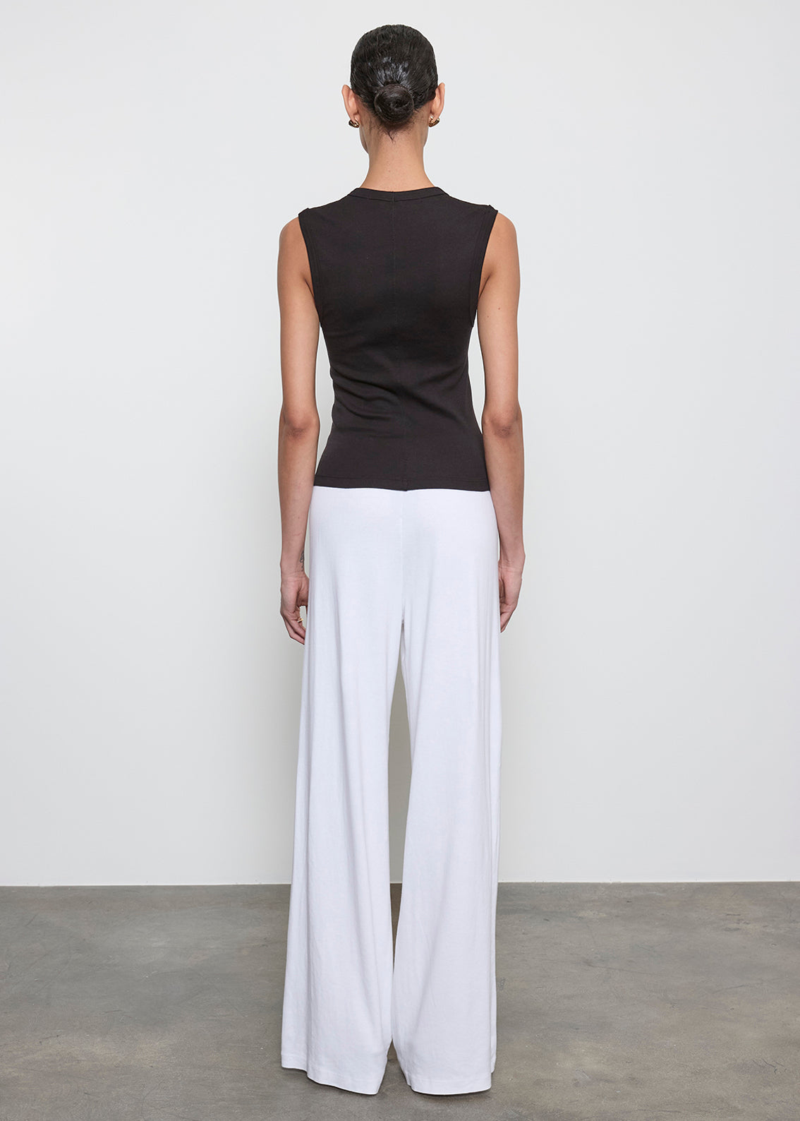 Supima Cotton Sleeveless V | Black