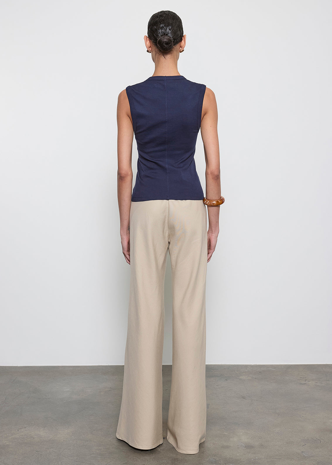 Supima Cotton Sleeveless V | Dark Navy