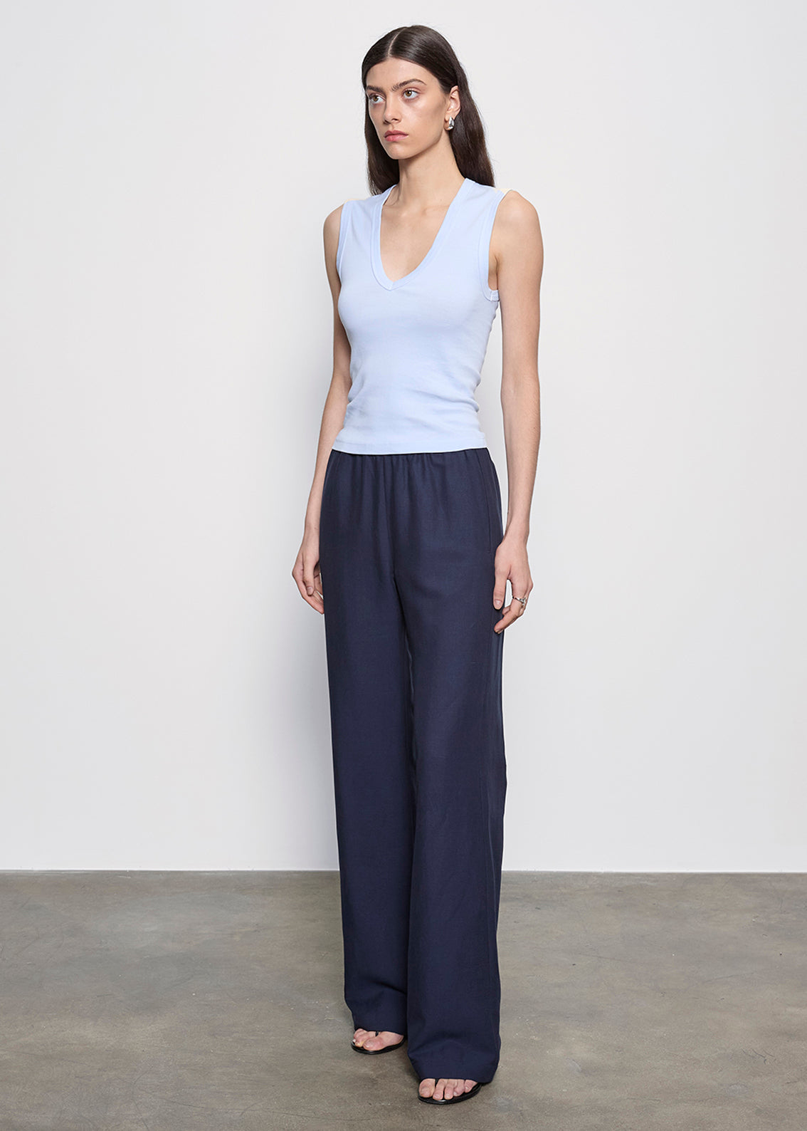 Supima Cotton Sleeveless V | White – Enza Costa