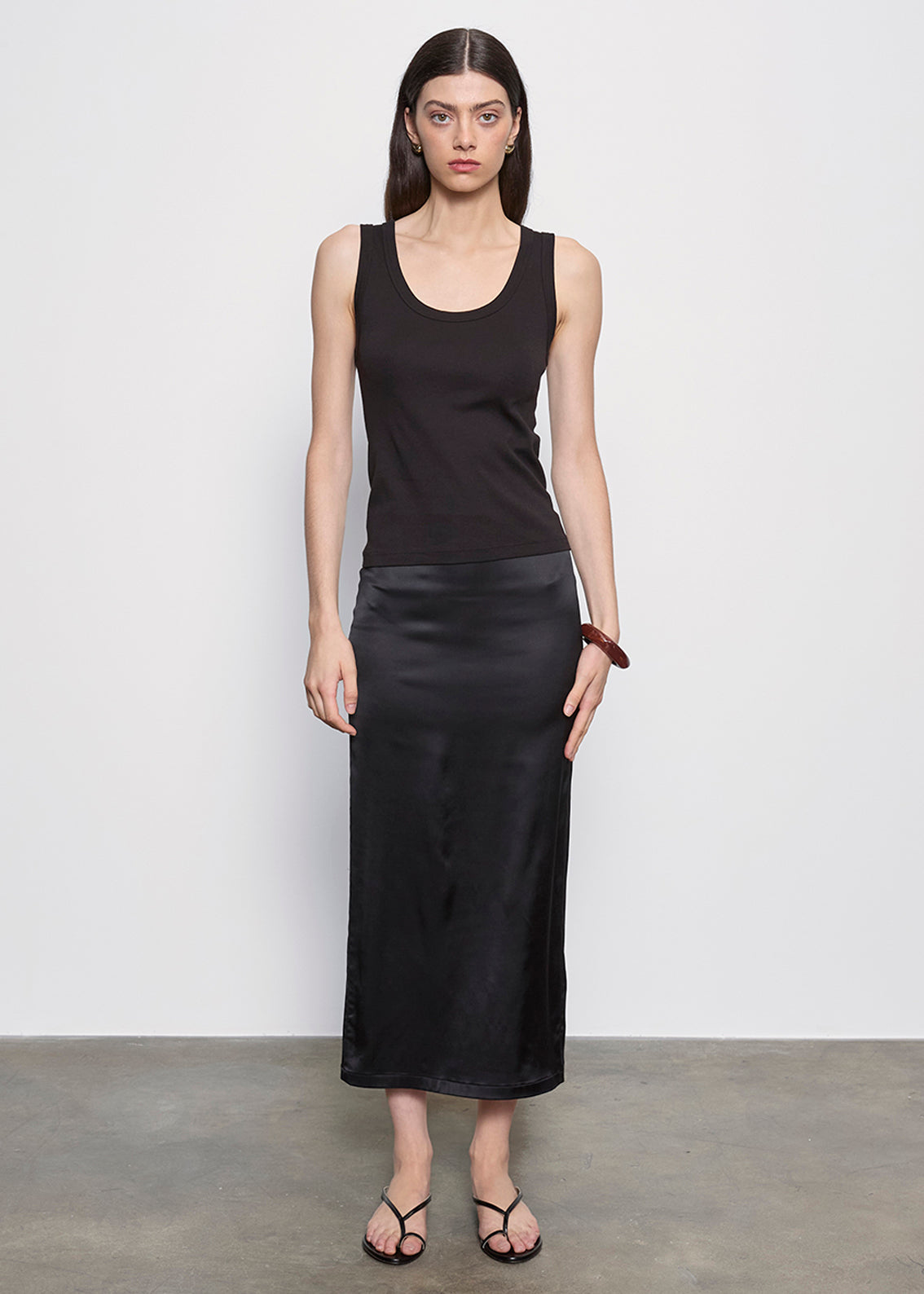 Supima Baby Rib Tank | Black