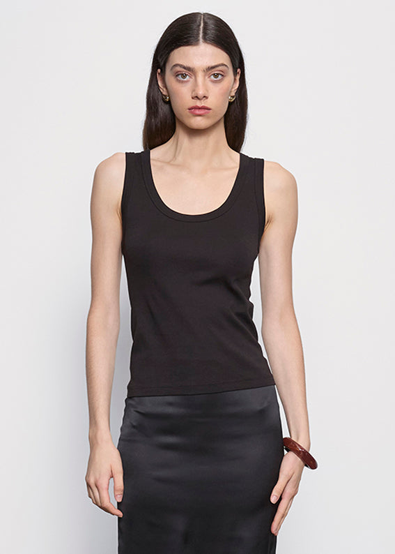 Supima Baby Rib Tank | Black