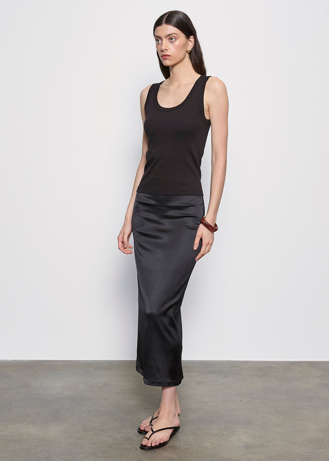 Supima Baby Rib Tank | Black