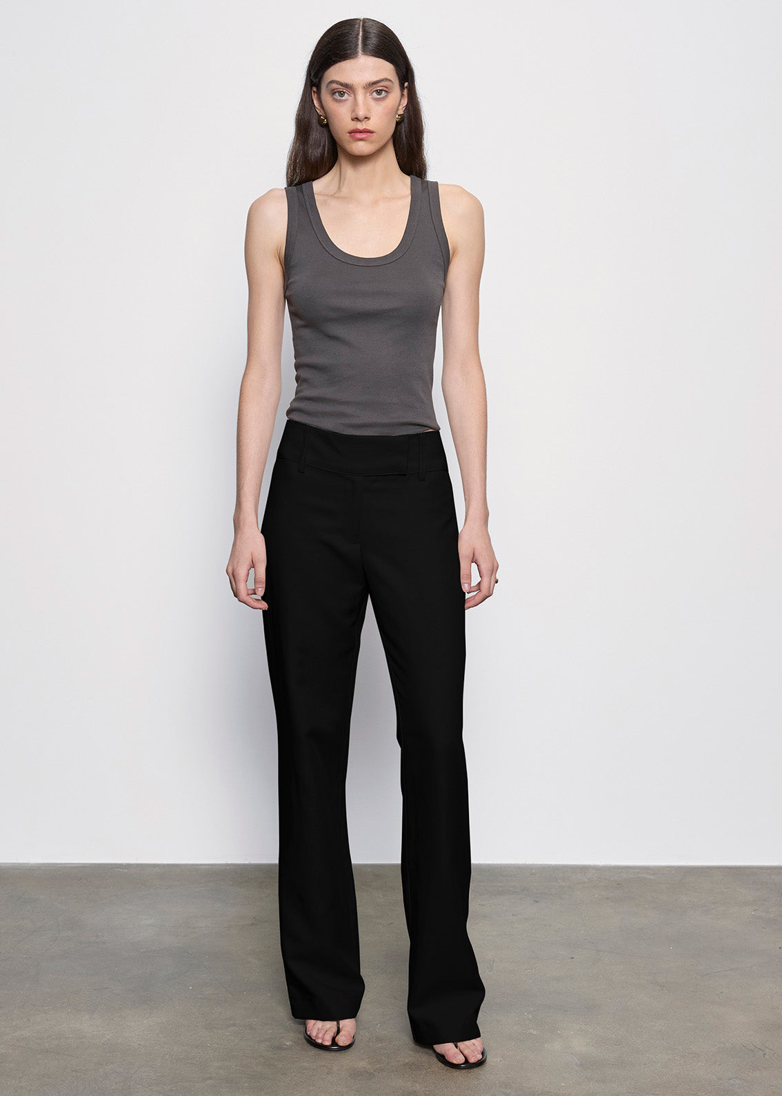 Twill Minimal Trouser | Black
