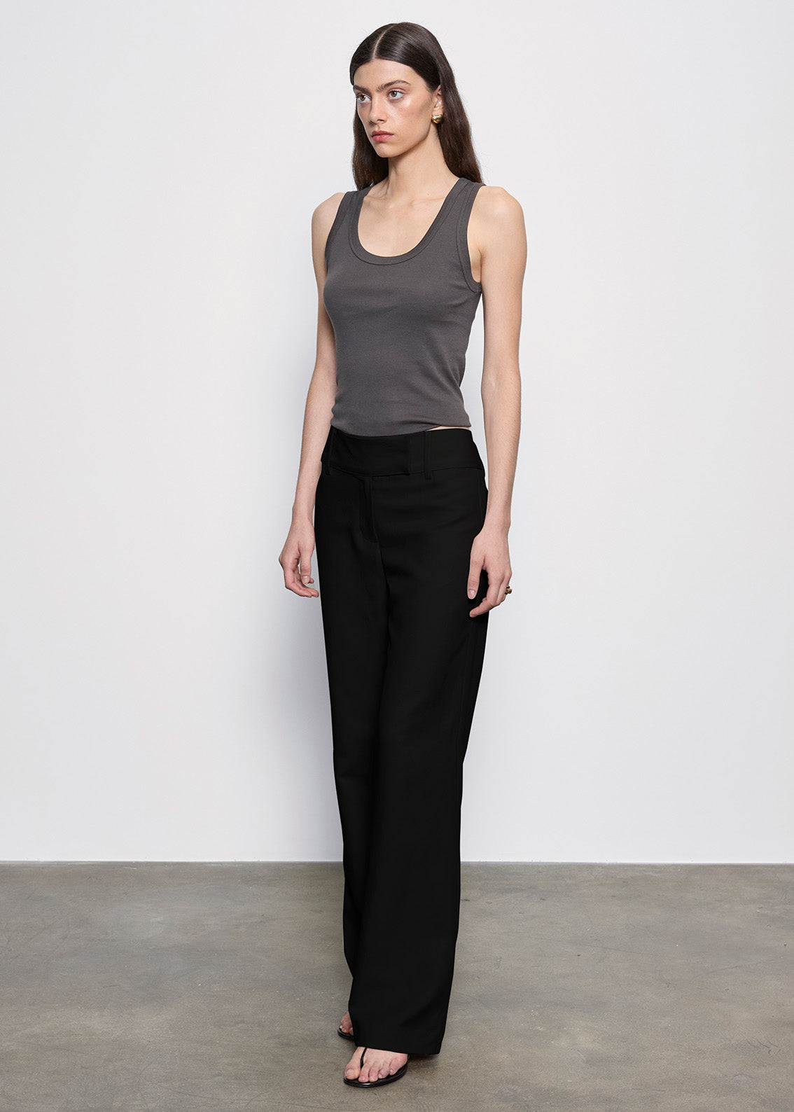 Twill Minimal Trouser | Black