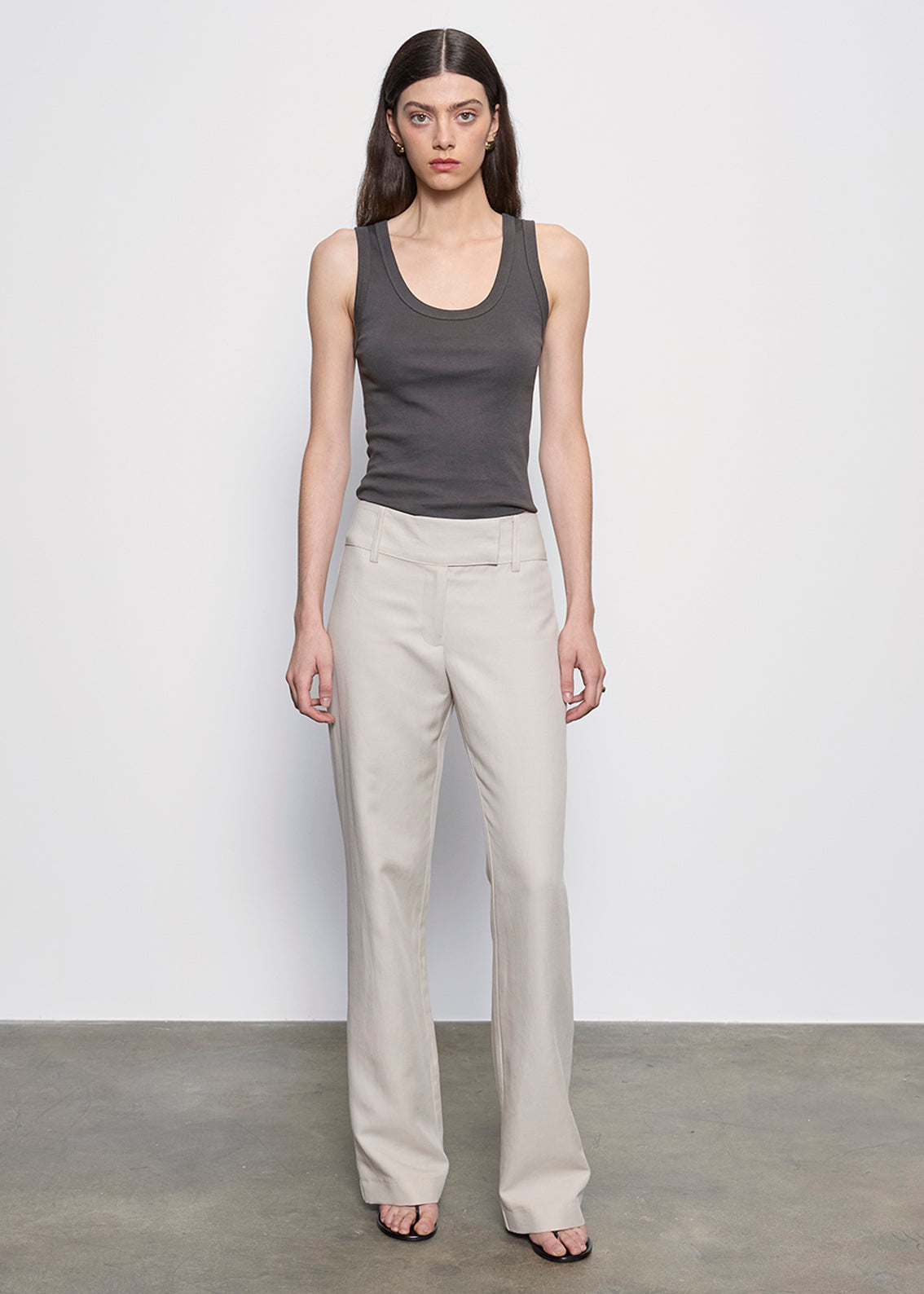 Twill Minimal Trouser | Fog