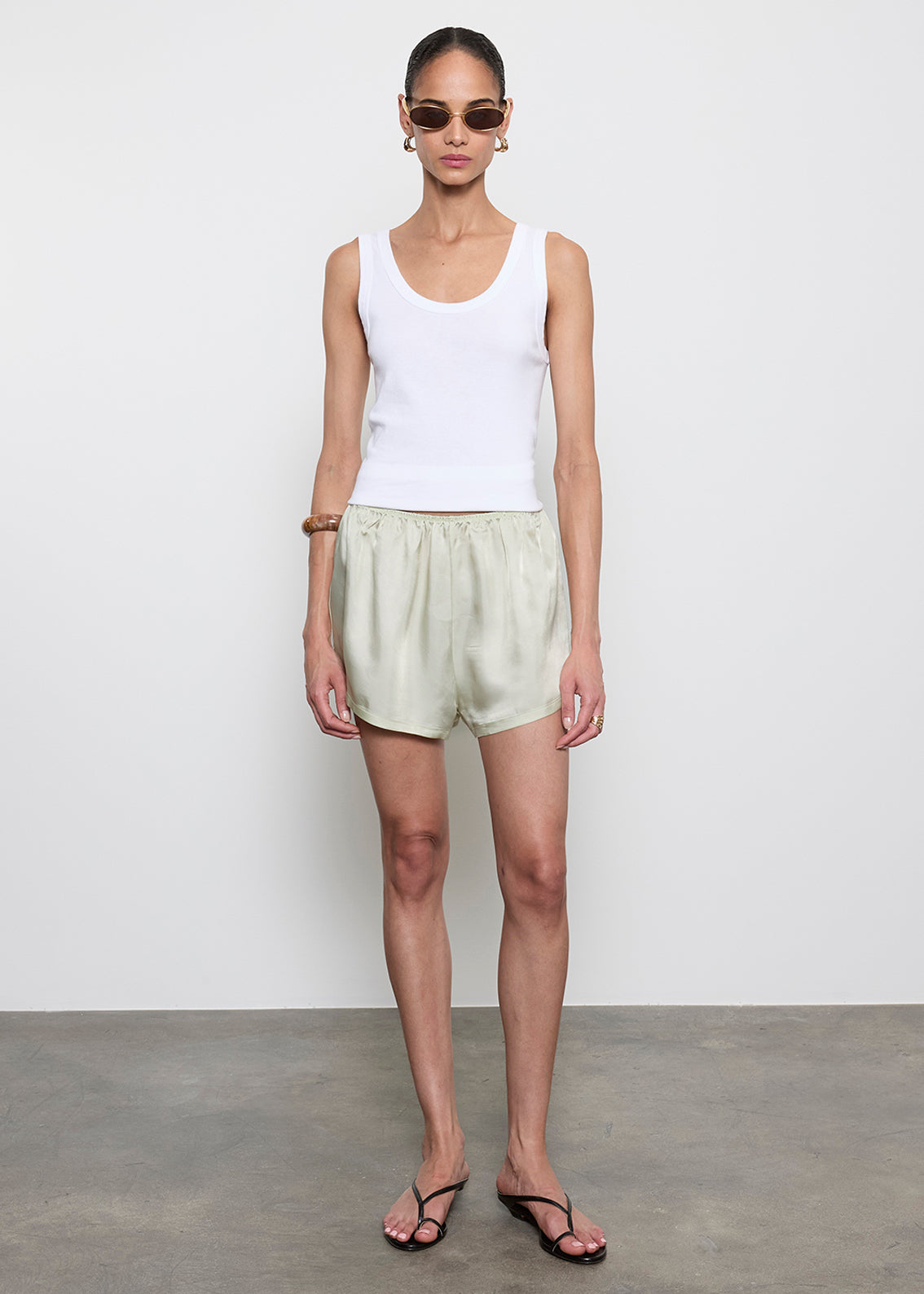 Supima Baby Rib Tank | White – Enza Costa