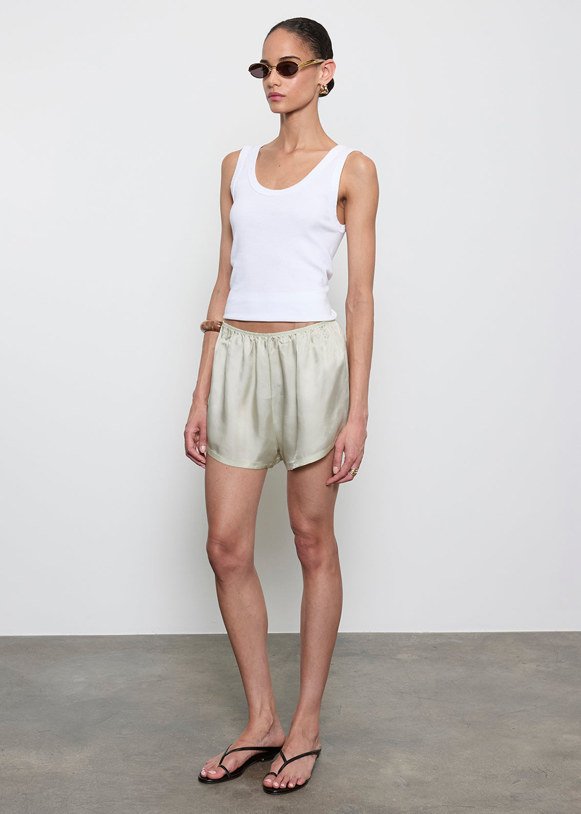 Supima Baby Rib Tank | White – Enza Costa