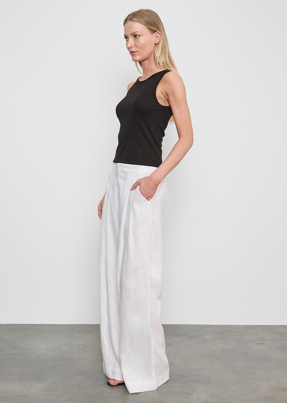 Linen Easy Trouser | Undyed