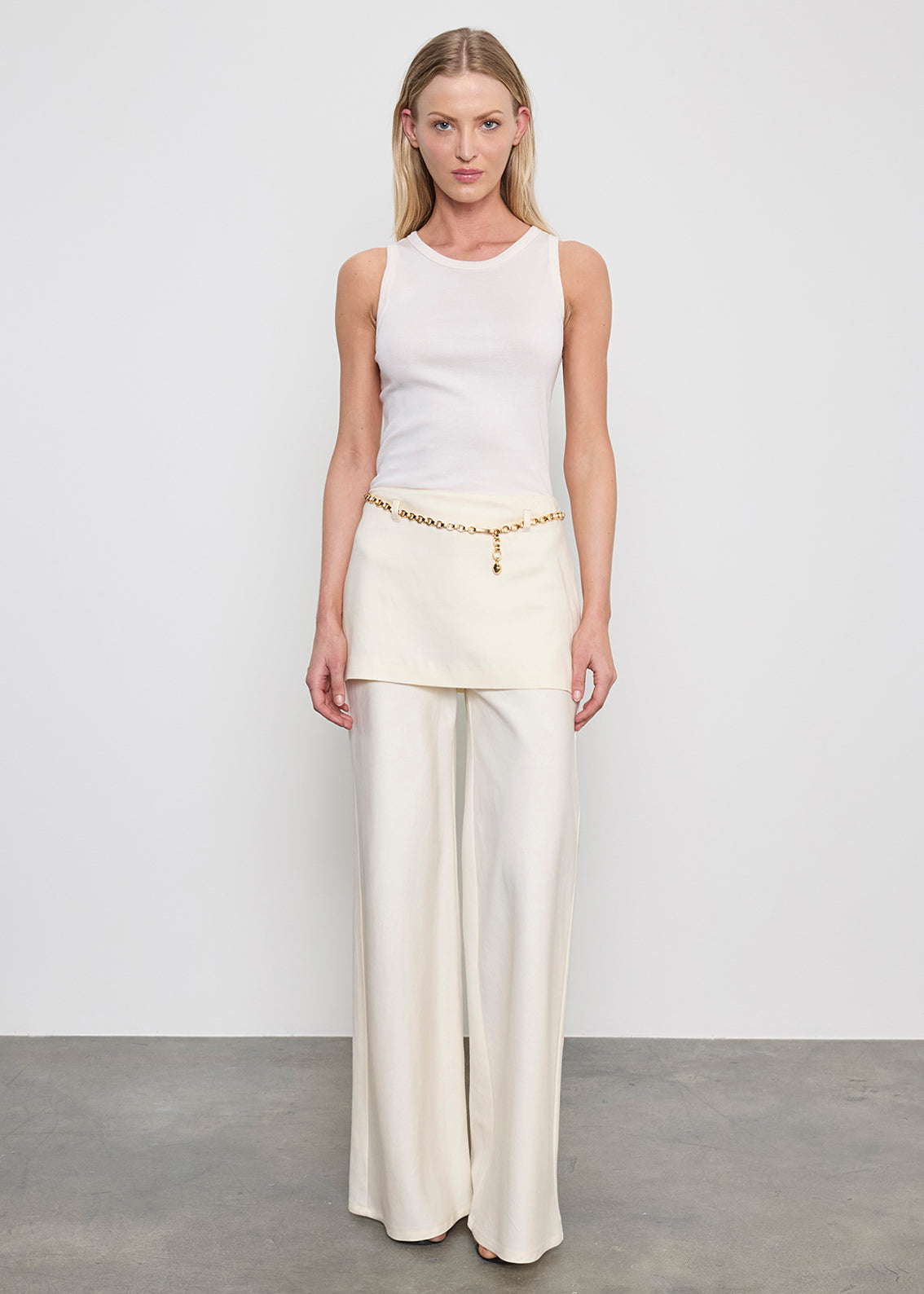 Twill Apron Pant | Vanilla
