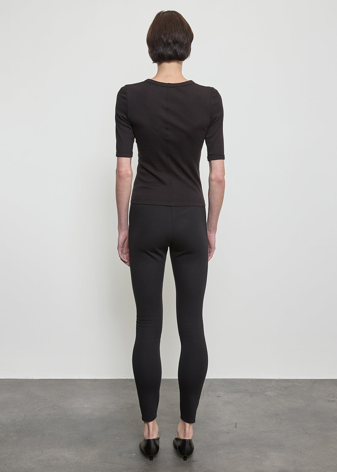 Supima Cotton New Classic Half Sleeve Tee | Black