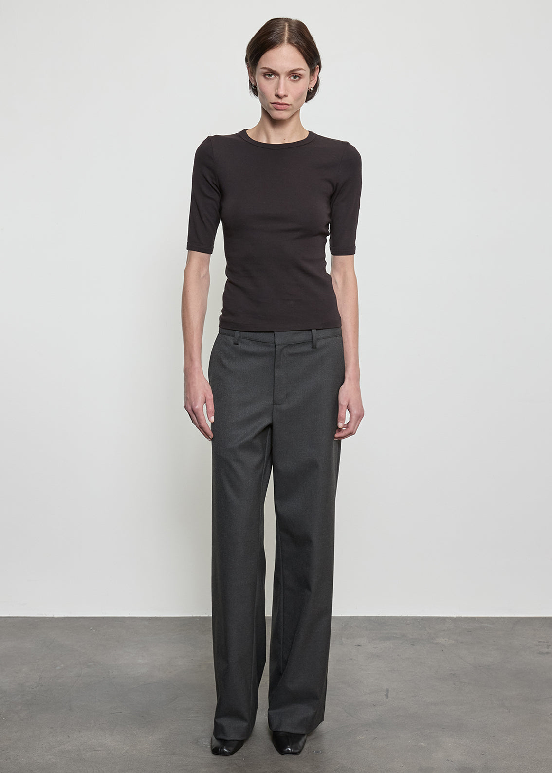 Supima Cotton New Classic Half Sleeve Tee | Black