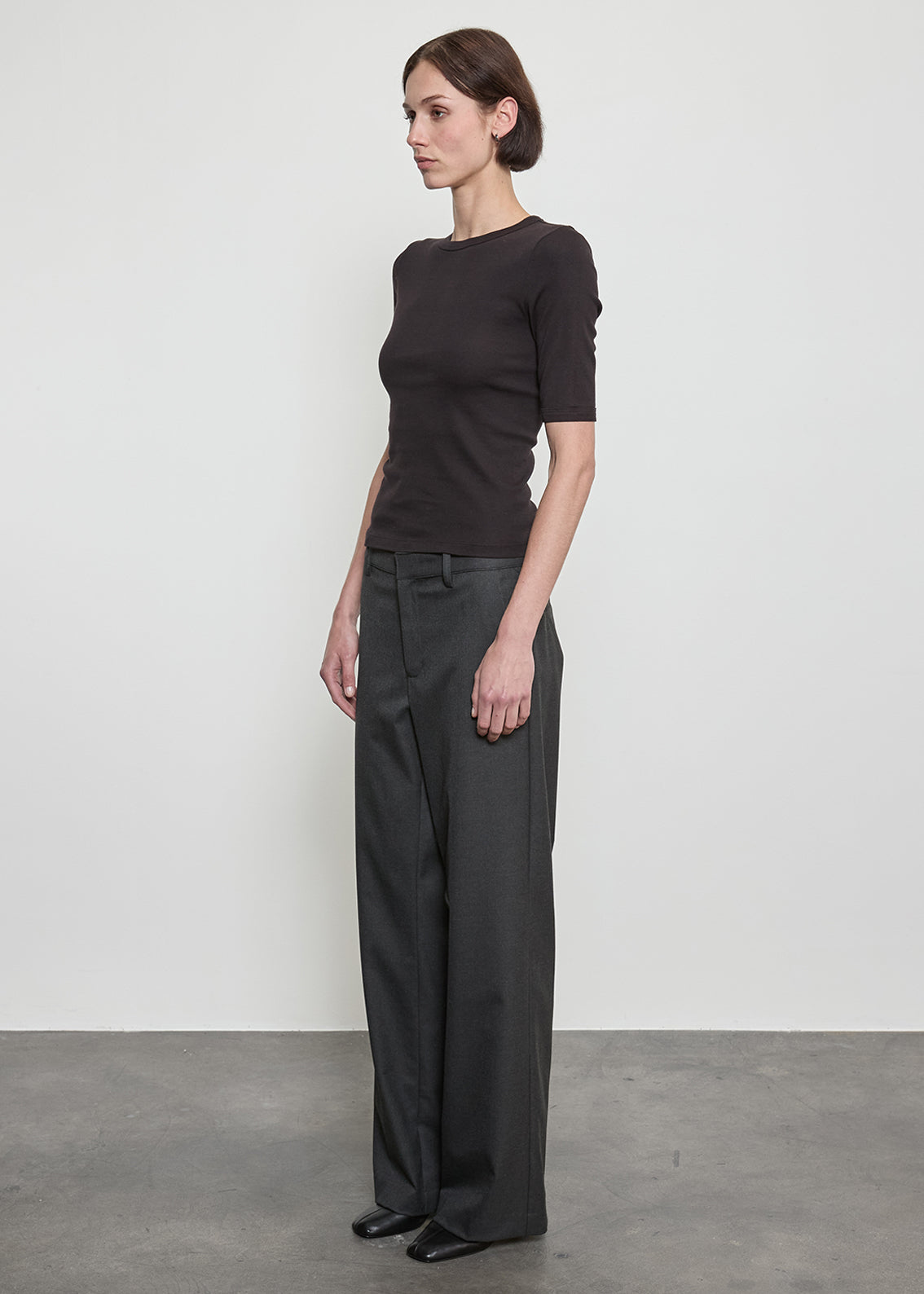 Supima Cotton New Classic Half Sleeve Tee | Black