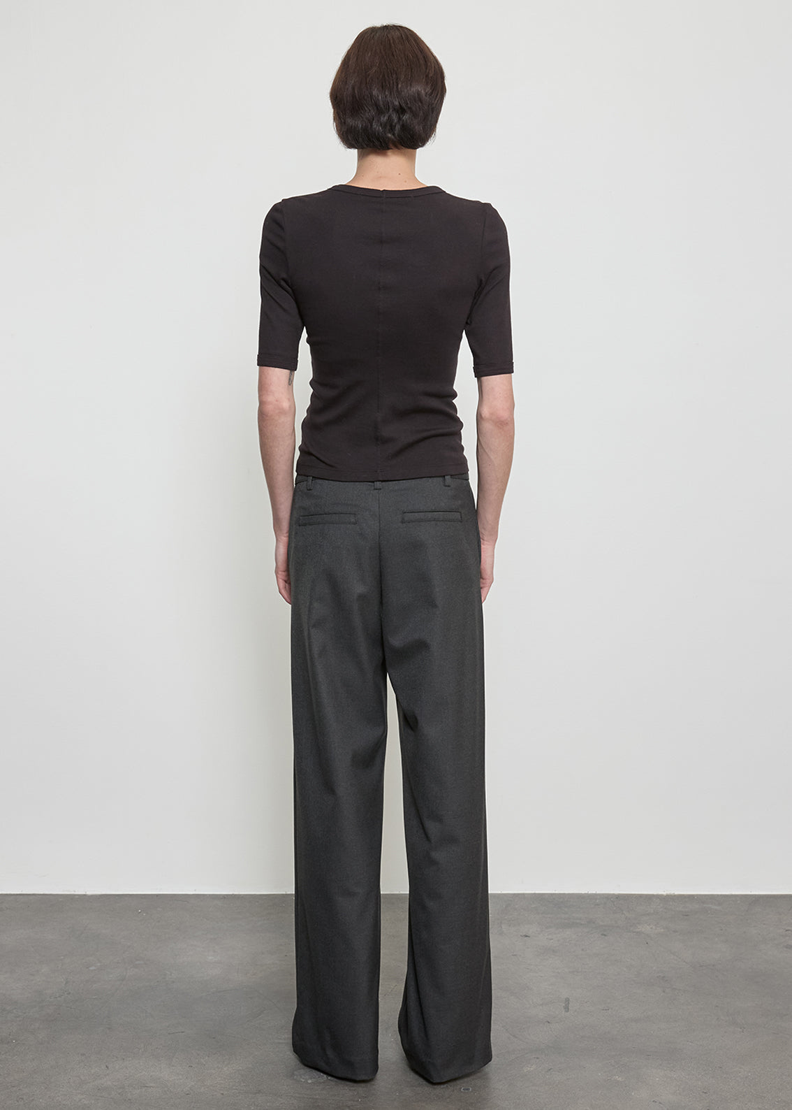 Supima Cotton New Classic Half Sleeve Tee | Black