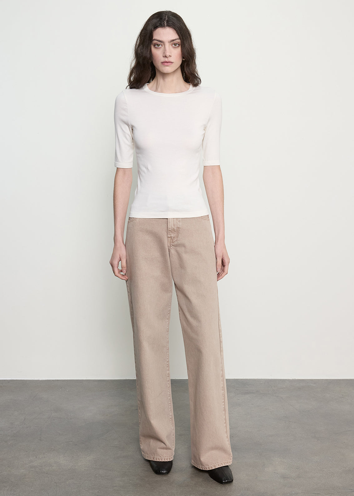 Supima Cotton New Classic Half Sleeve Tee | Cloud