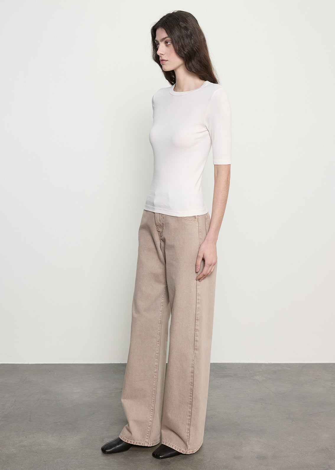 Supima Cotton New Classic Half Sleeve Tee | Cloud