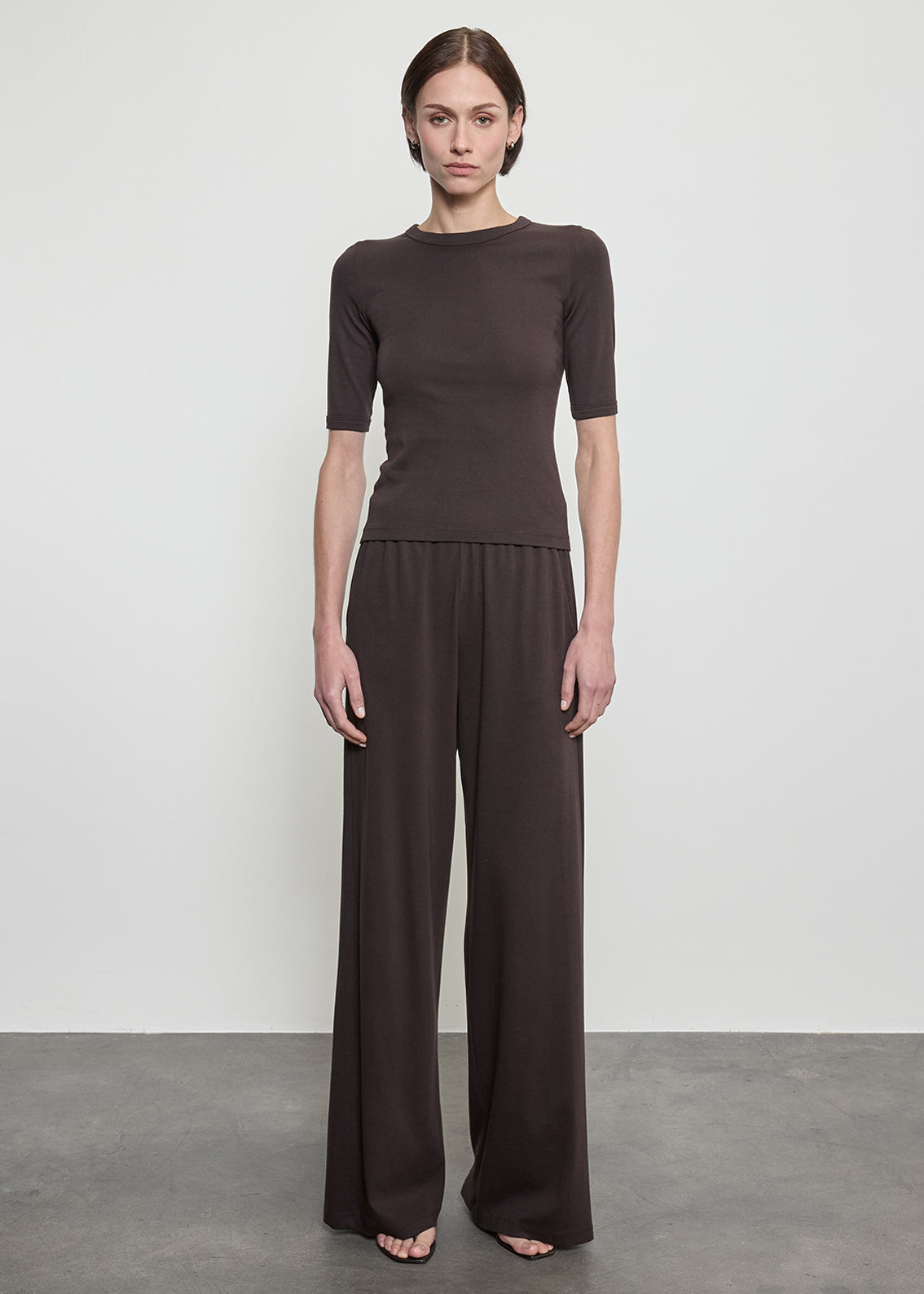 Supima Cotton New Classic Half Sleeve Tee | Espresso