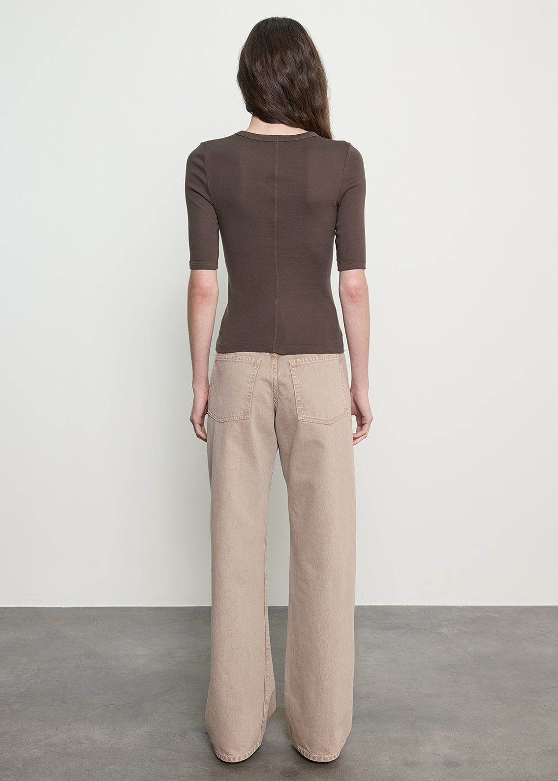 Supima Cotton New Classic Half Sleeve Tee | Espresso