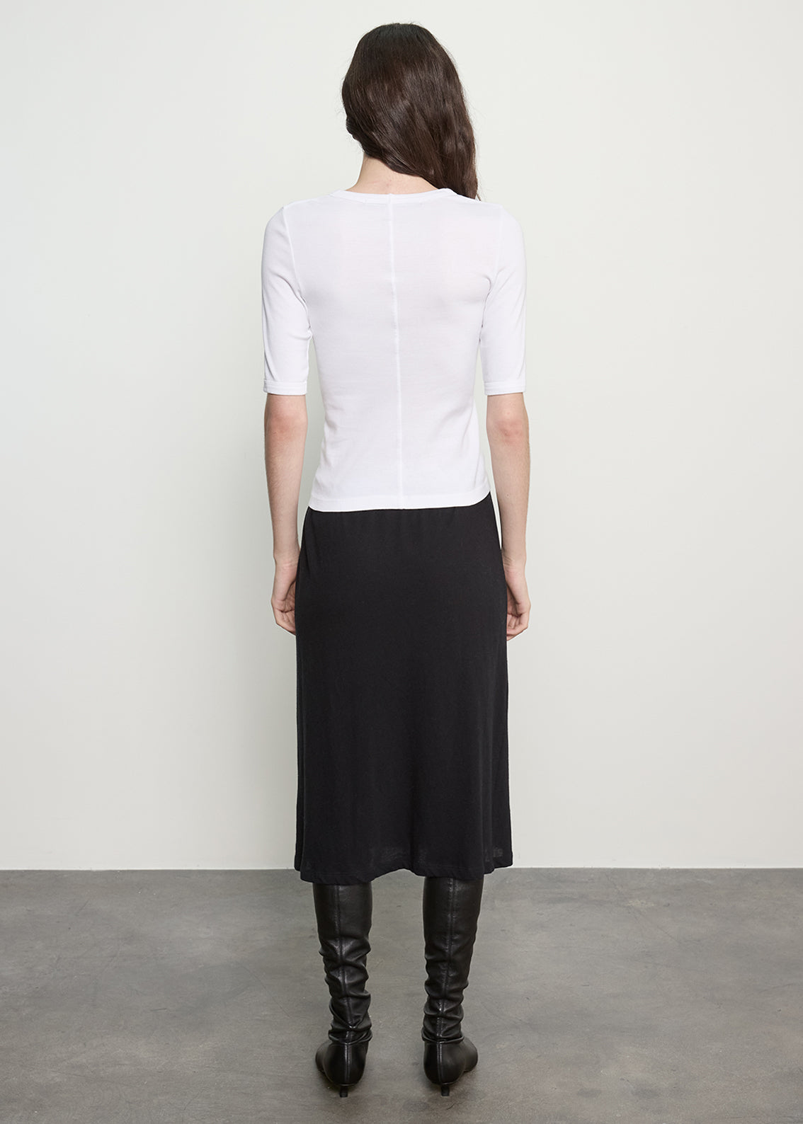 Supima Cotton New Classic Half Sleeve Tee | White