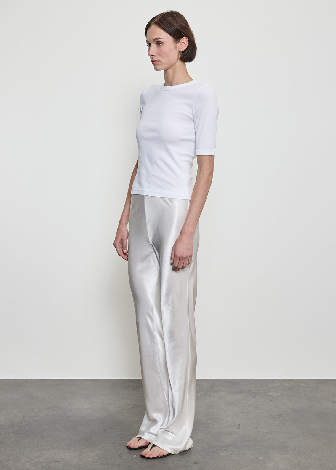 Supima Cotton New Classic Half Sleeve Tee | White