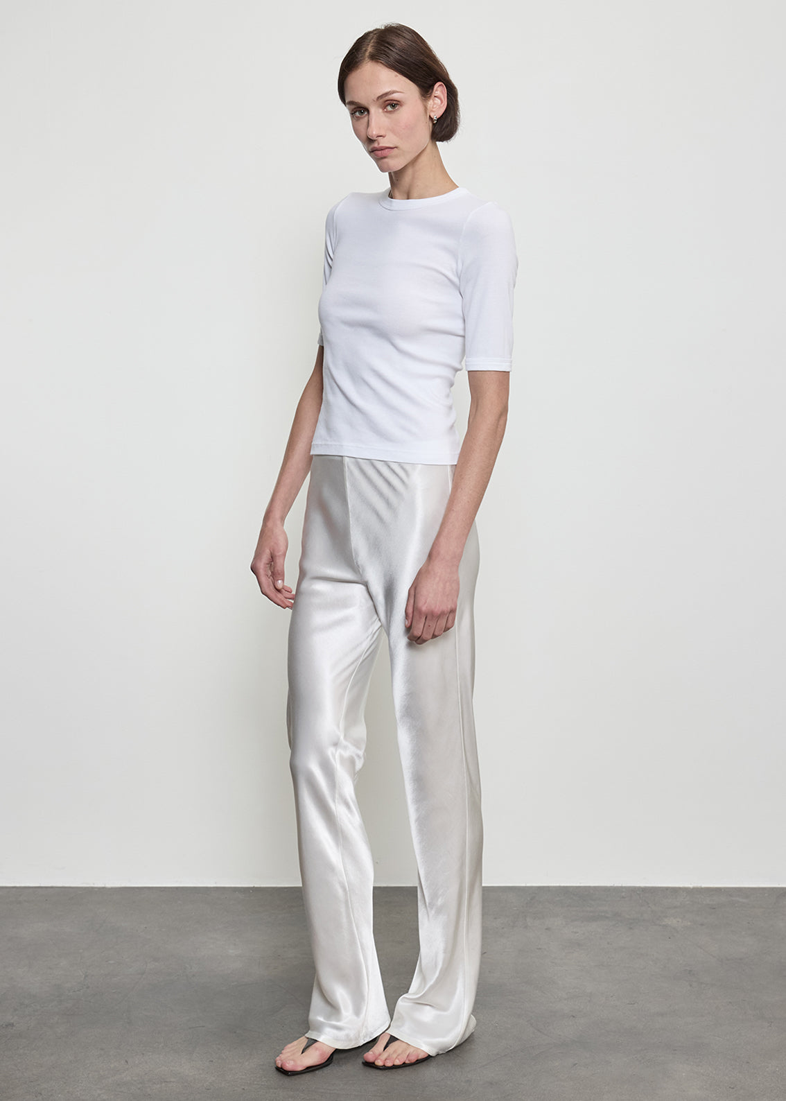 Supima Cotton New Classic Half Sleeve Tee | White