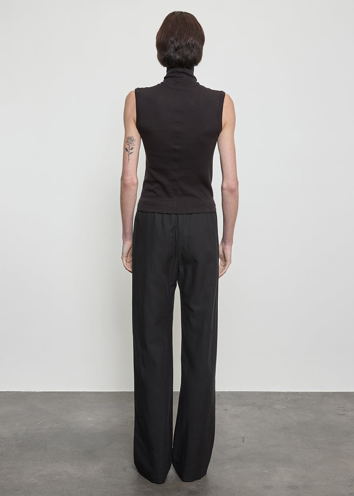 Soft Cotton New Classic Sleeveless Highneck | Black