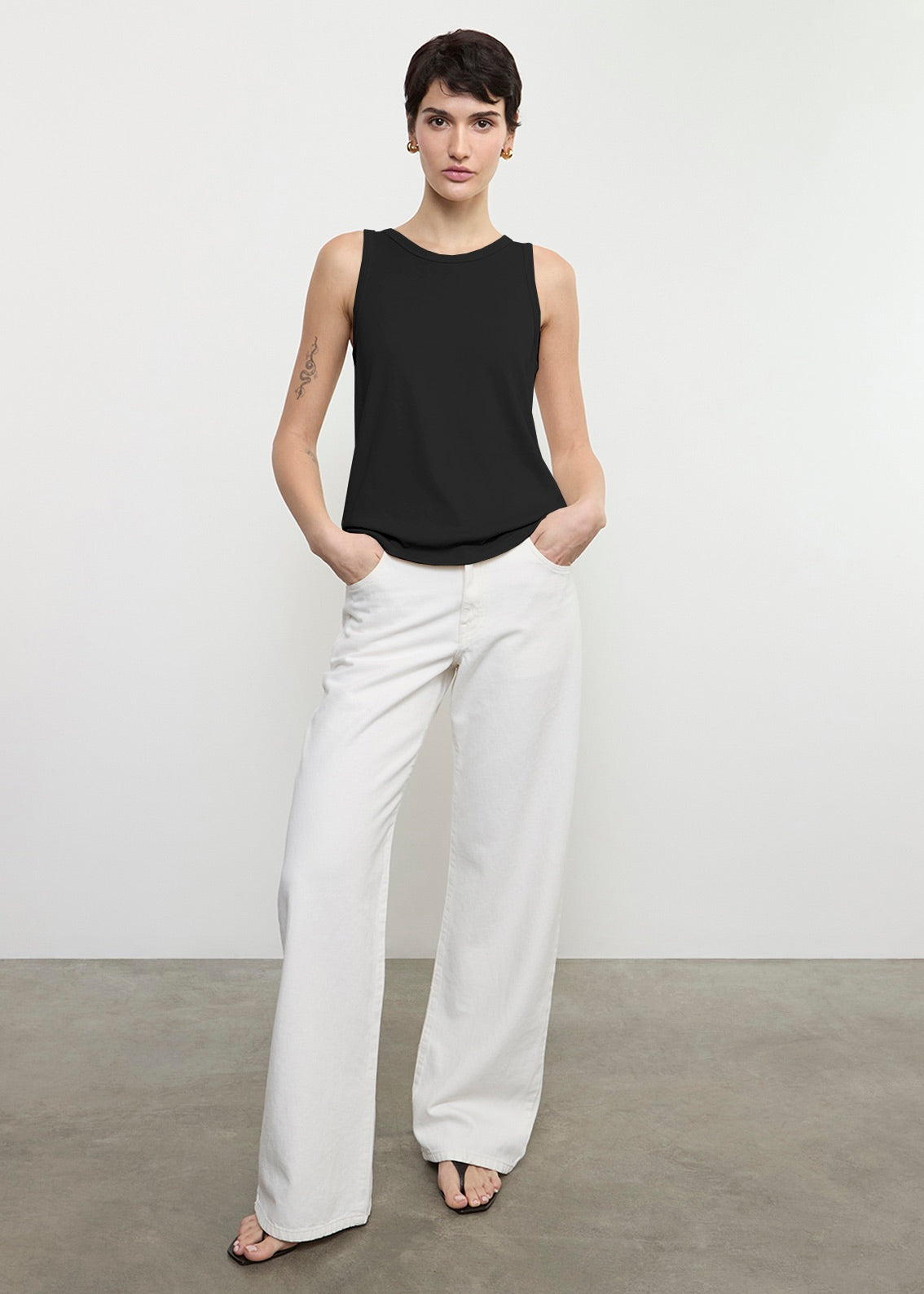 Supima Cotton Easy Tank | Black