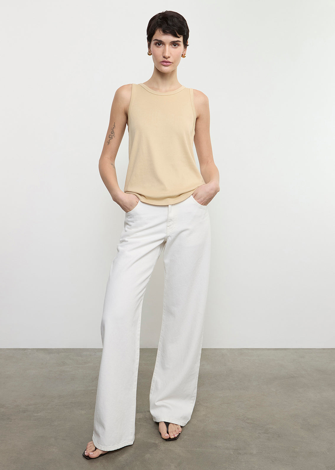 Supima Cotton Easy Tank | Sand