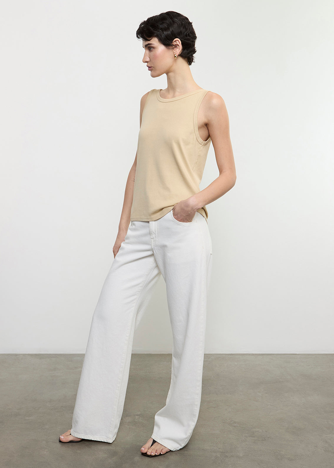 Supima Cotton Easy Tank | Sand