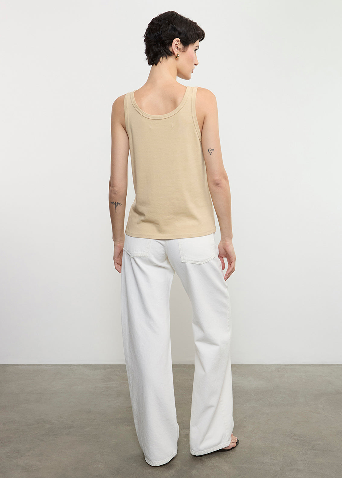 Slouchy Straight Jean in Italian Denim | Ecru