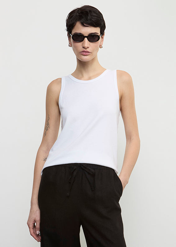 Supima Cotton Easy Tank | White
