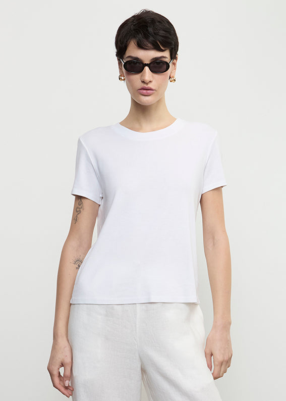 Supima Cotton Essential S/S | White