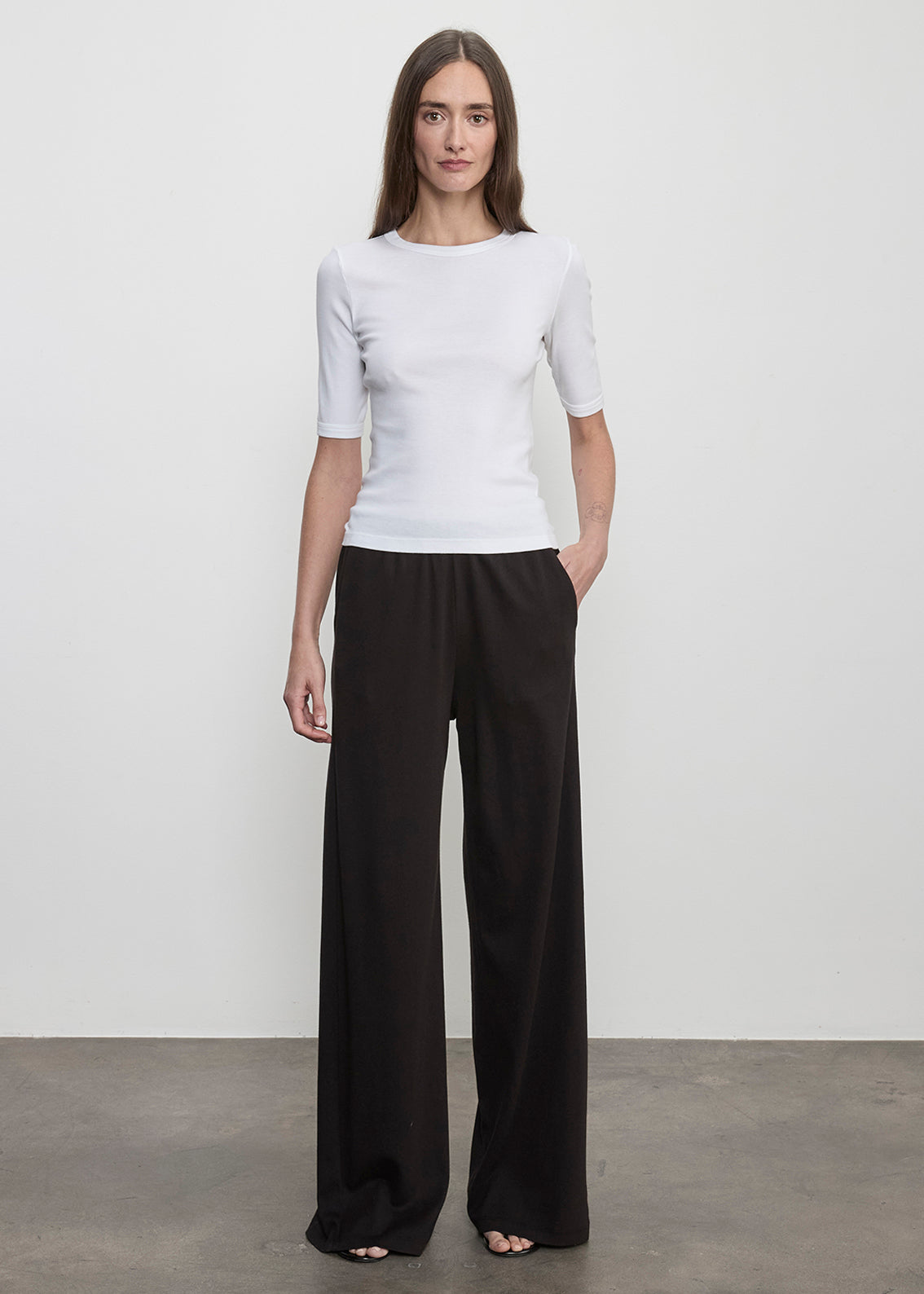Supima Cotton New Classic Half Sleeve Tee | White