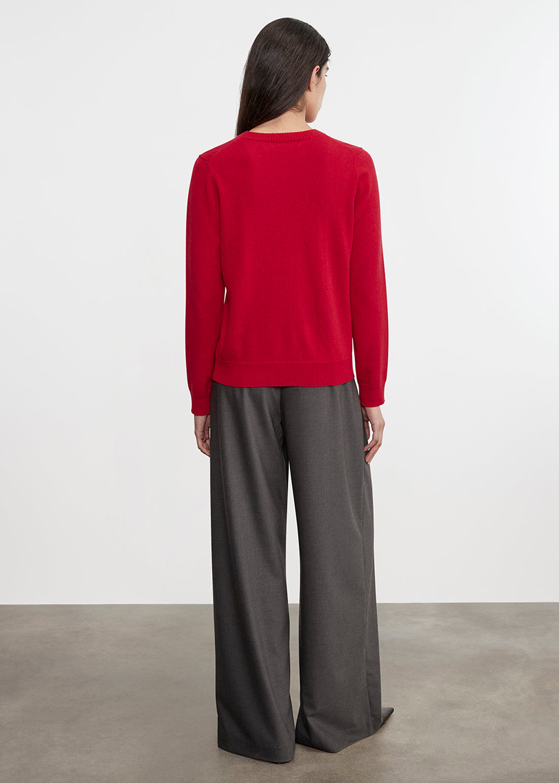 Cashmere Fitted Cardigan | Classic Red
