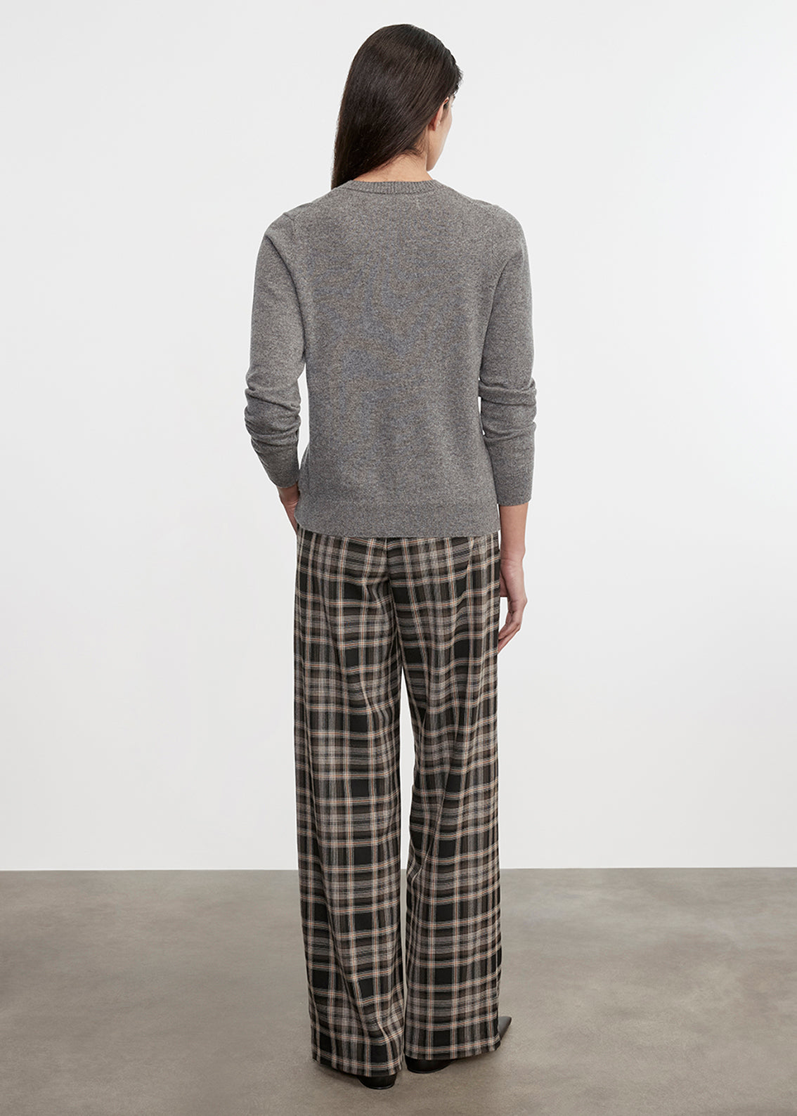 Cashmere Fitted Cardigan | Thunder