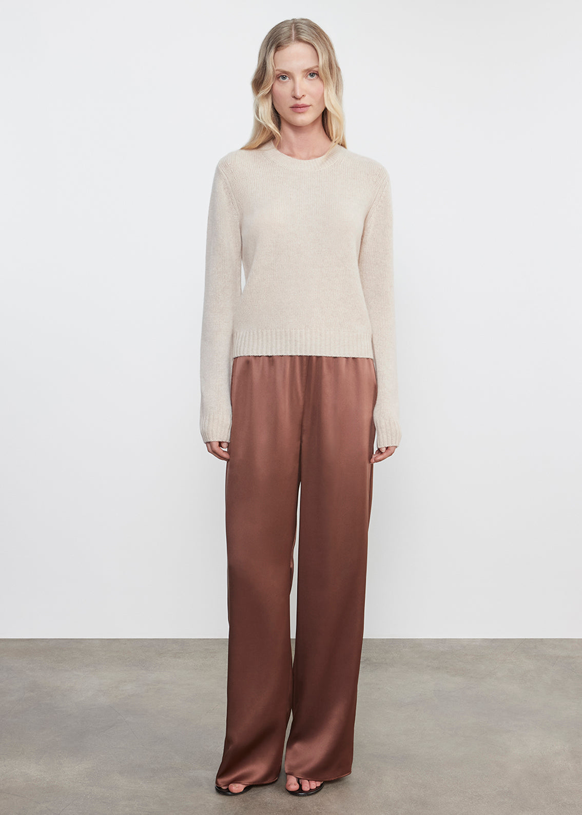 Silk Satin Pantlet | Nutmeg