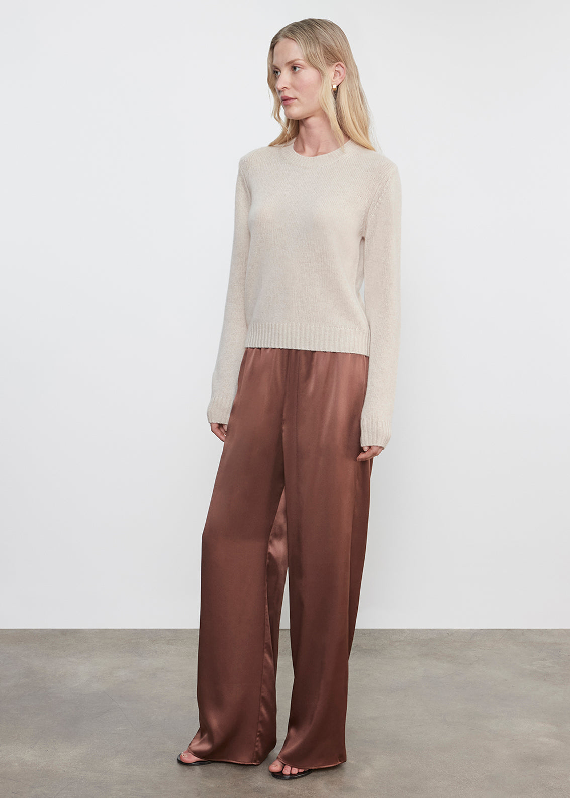 Silk Satin Pantlet | Nutmeg