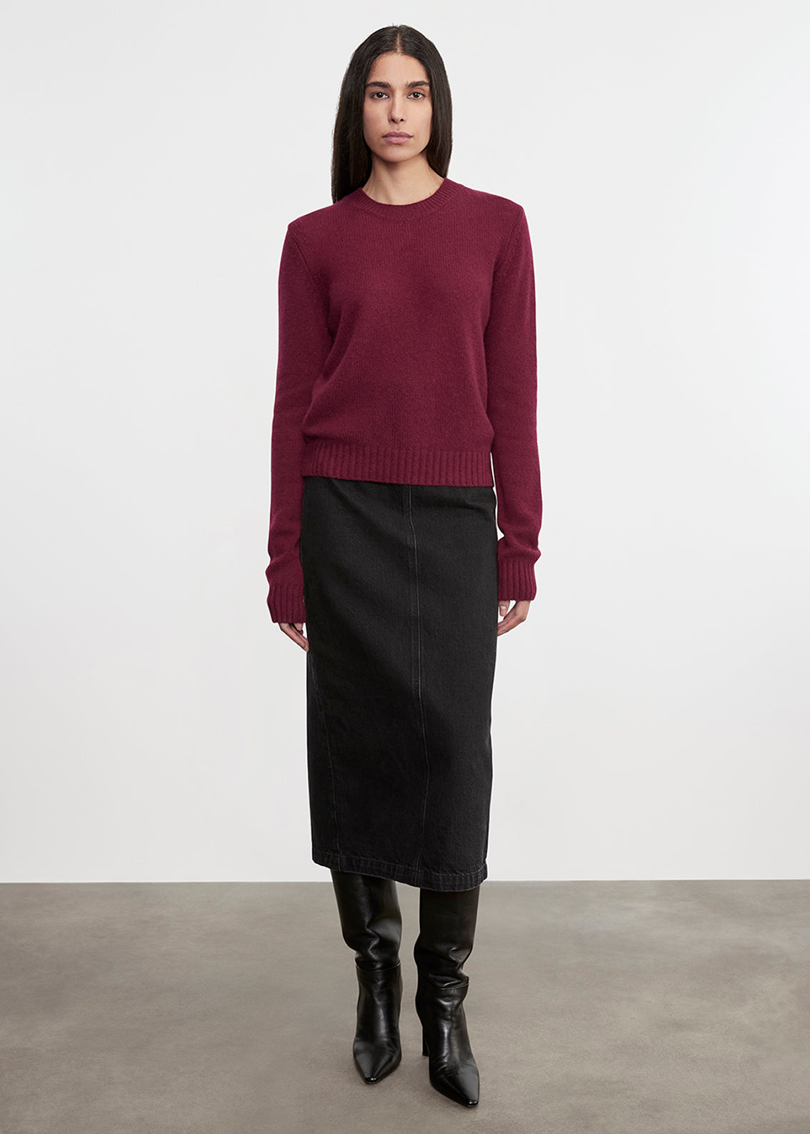 Cashmere Easy L/S Crew | Barolo