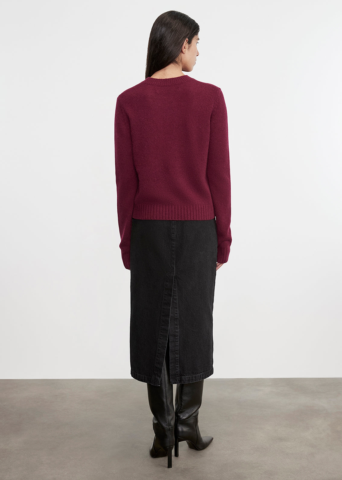 Cashmere Easy L/S Crew | Barolo