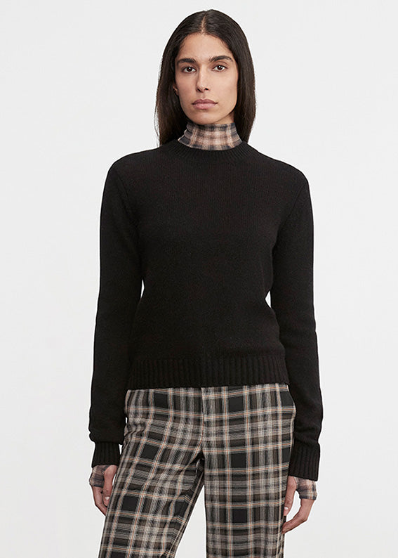 Cashmere Easy L/S Crew | Black