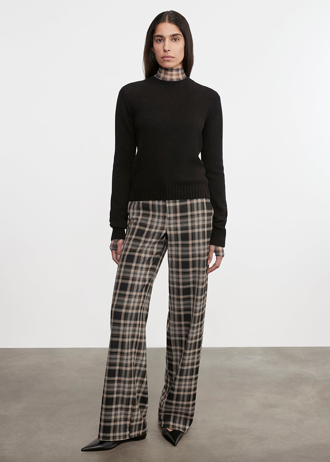 Cashmere Easy L/S Crew | Black