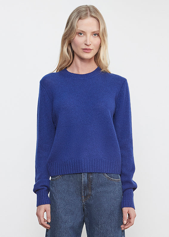 Cashmere Easy L/S Crew | Cobalt